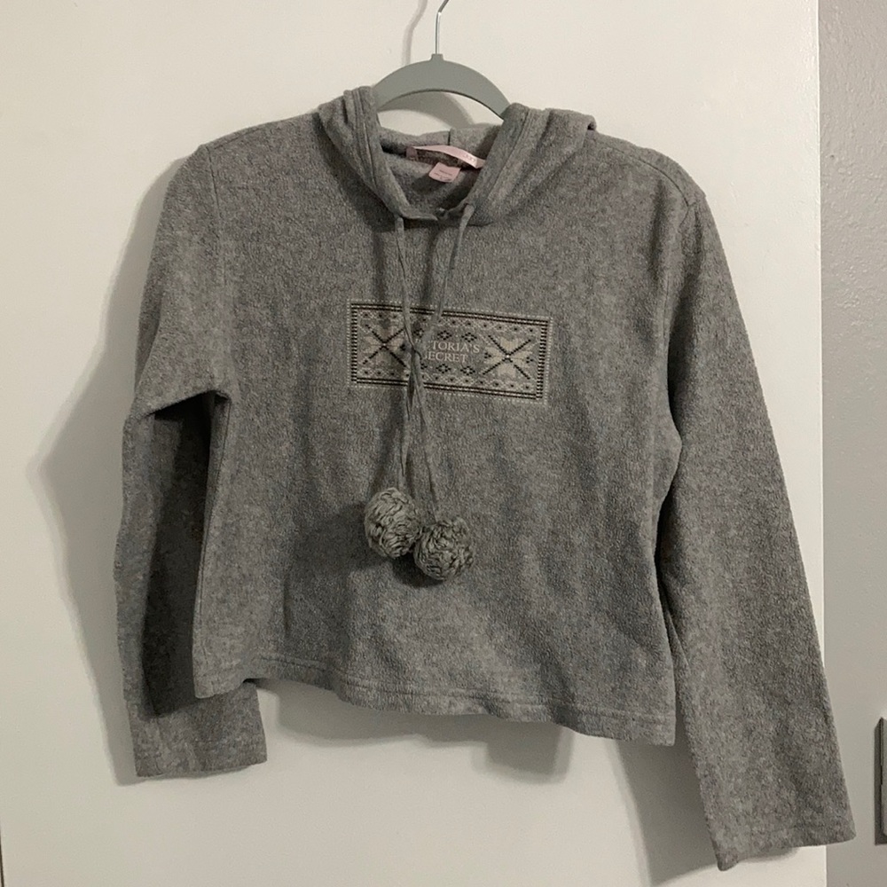 Victoria Secret fleece crop hoodie